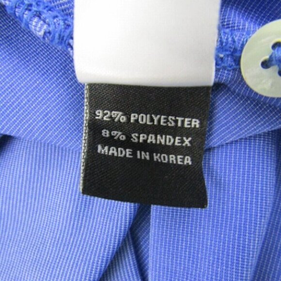 Oliver Ridley Performance Polo Shirt Blue Mens Size XL Stretch Short Sleeve Golf - Picture 7 of 9